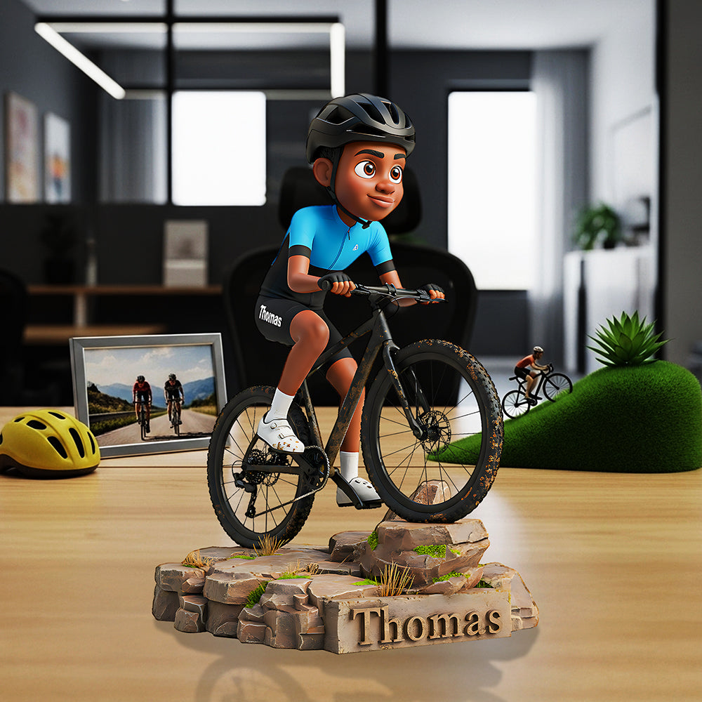 Teenager Riding Bicycle Plaque - Custom Photo Gifts For Bicycle Lovers 02pata290825