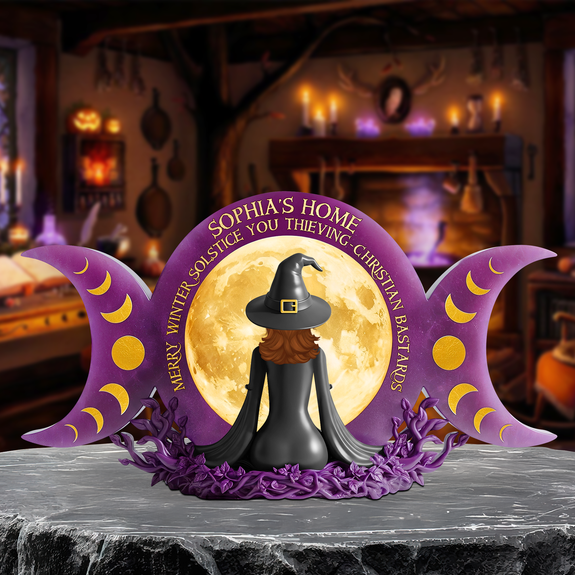 Witch Plaque - Personalized Gifts For Magic Lovers 02ohpu300525
