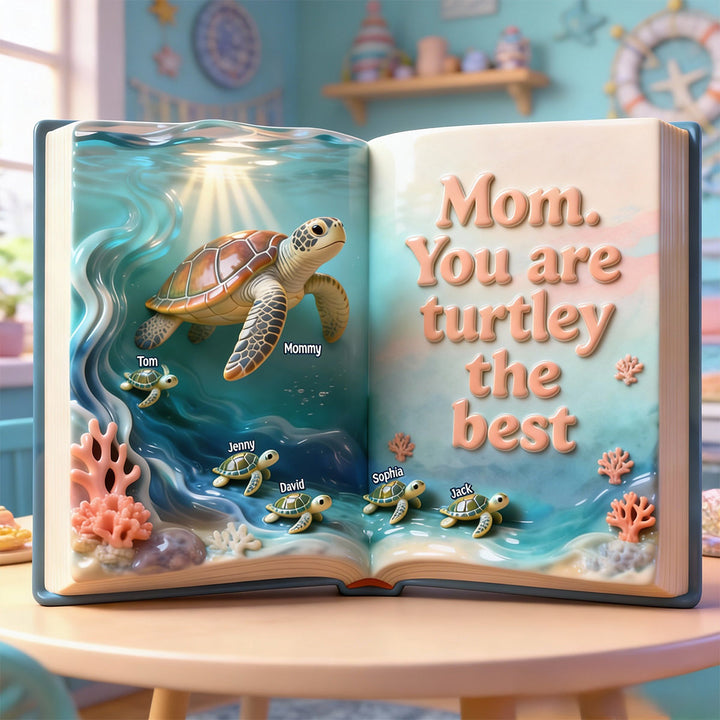 Best Turtle Mom Ever Acrylic Plaque - Personalized Gifts For Mom 06TOTN290126