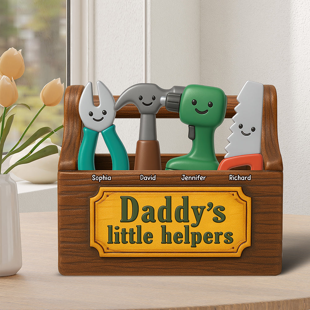Daddy's Little Helpers Acrylic Plaque - Personalized Gifts For Father 01NAQN020525
