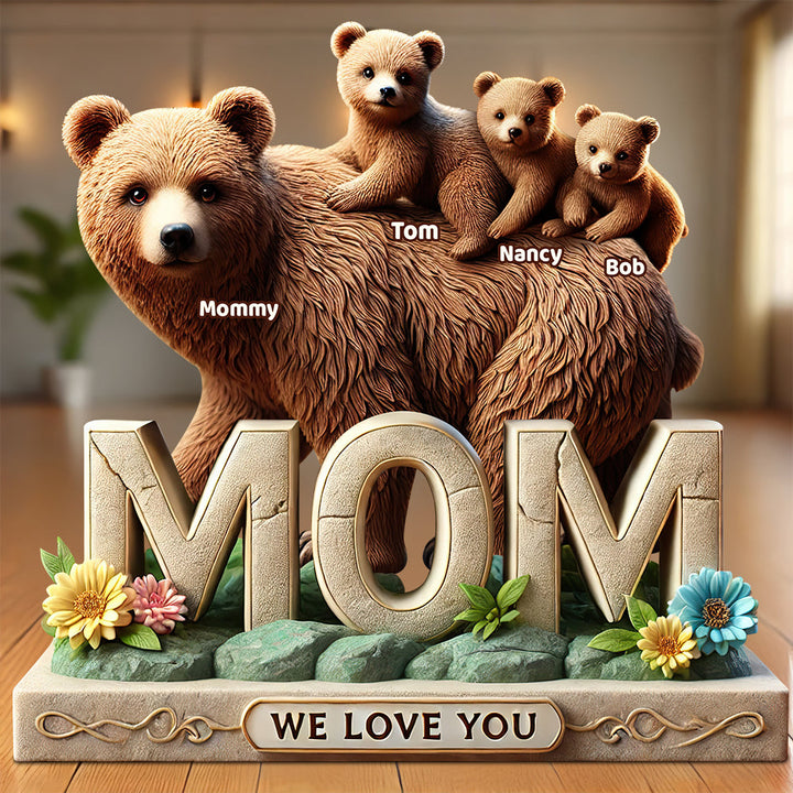 Bear Mom Acrylic Plaque Personalized Gifts For Mom 01hudt170425