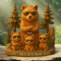 Bear Mom Plaque - Personalized Gifts For Mama Bear