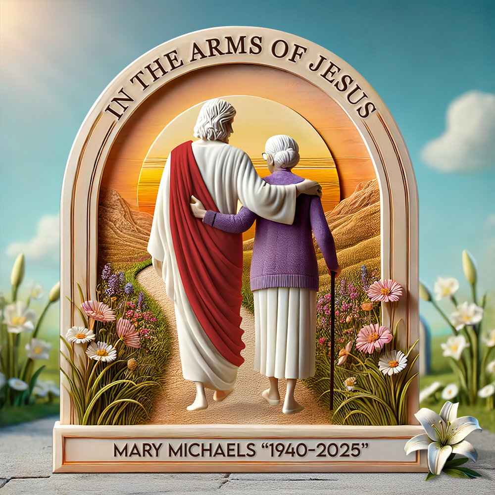 Heaven Jesus Plaque - Personalized Memorial Gifts 02hupu160425