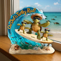 Turtle Dad Acrylic Plaque - Personalized Gifts For Father 04TGLU080525