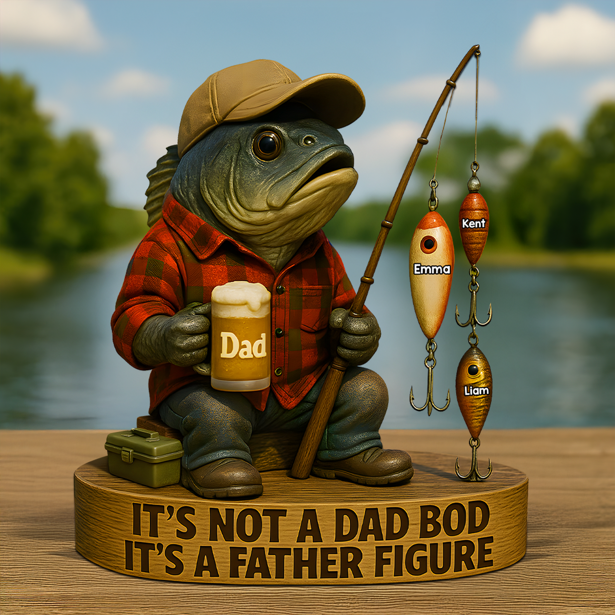 Fishing Dad Acrylic Plaque - Personalized Gift For Dad 03XQPU020525