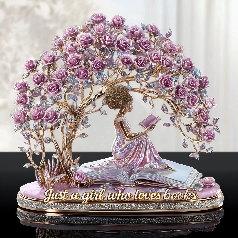 Girl Book Lover Acrylic Plaque Personalized Gifts For Book Lovers 03TGDT210525