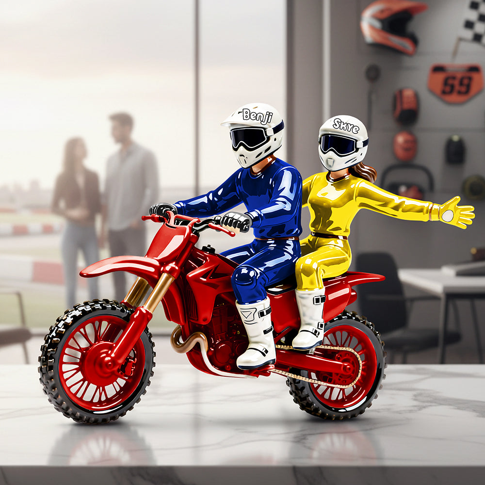 Motocross Couple Acrylic Plaque - Personalized Gifts For Couple 03ohta070126