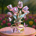 Tulips Of Love To Mom Acrylic Plaque - Personalized Gift For Mother 03TGLU240425
