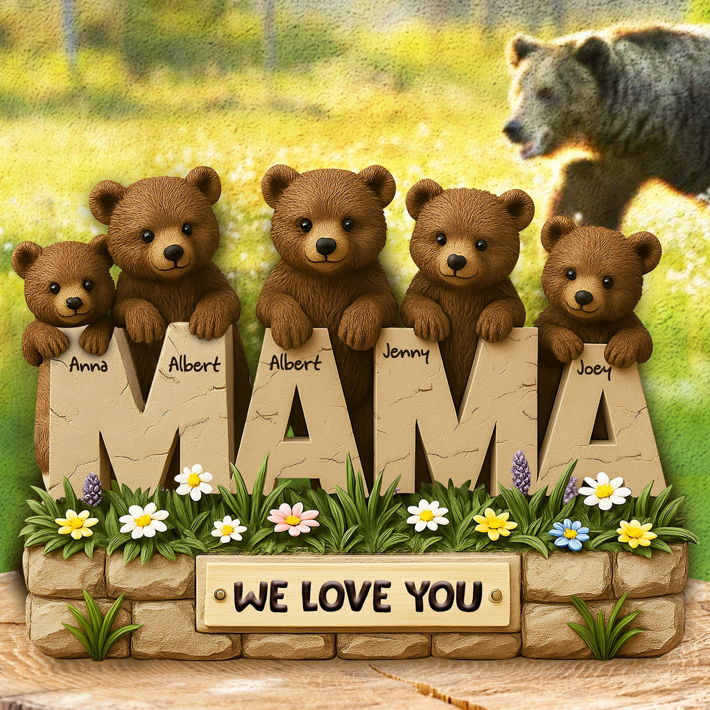 Personalized Gifts For Mom Plaque Mama Bear 03xqlu030425