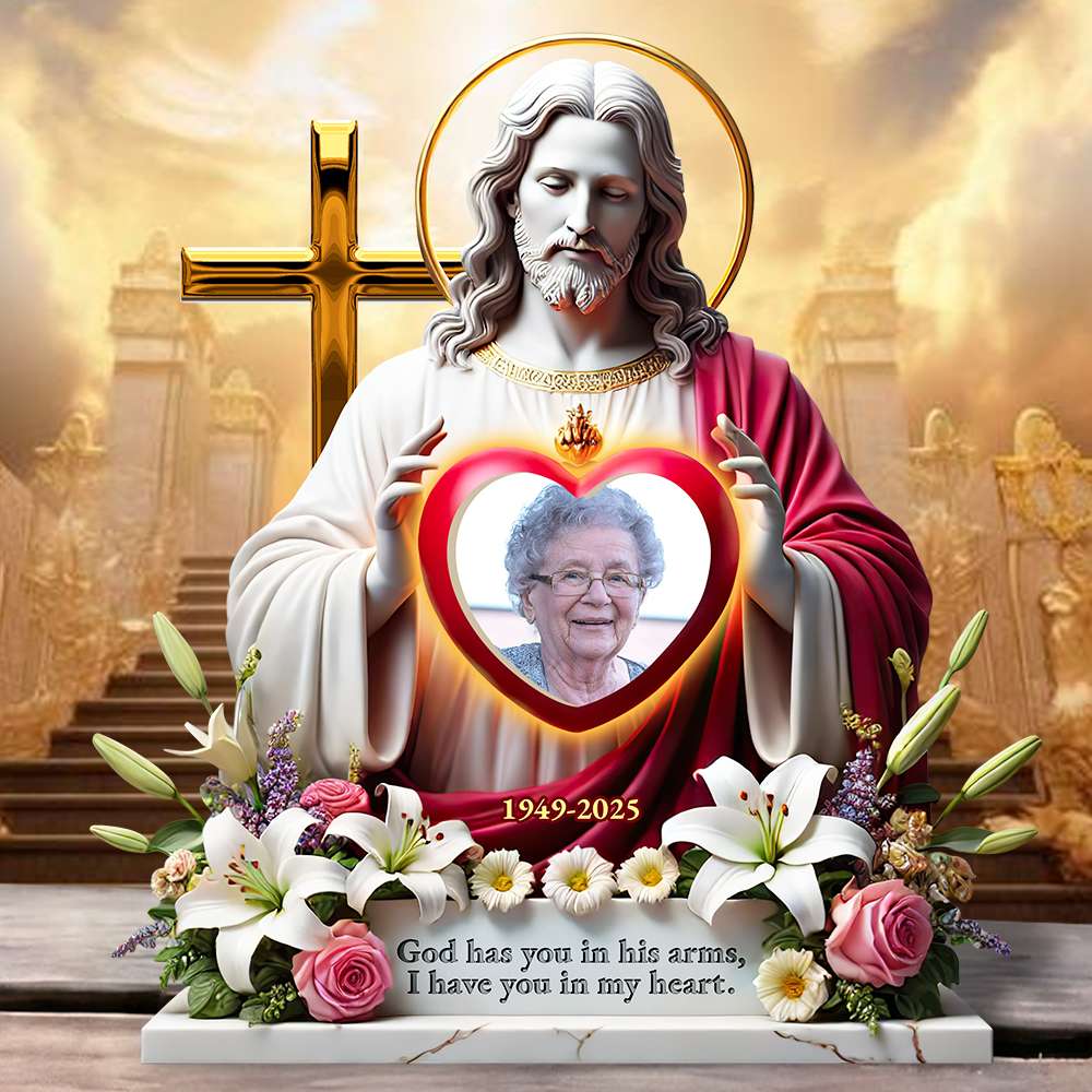 Custom Photo Gifts For Heaven Acrylic Plaque In God's Arms 03HUDT110425
