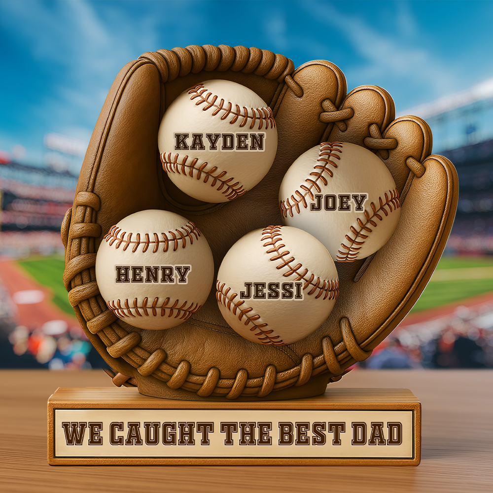 Personalized Gift For Baseball Dad Acrylic Plaque, My Favorite Players Call Me Dad 031XQLU050425
