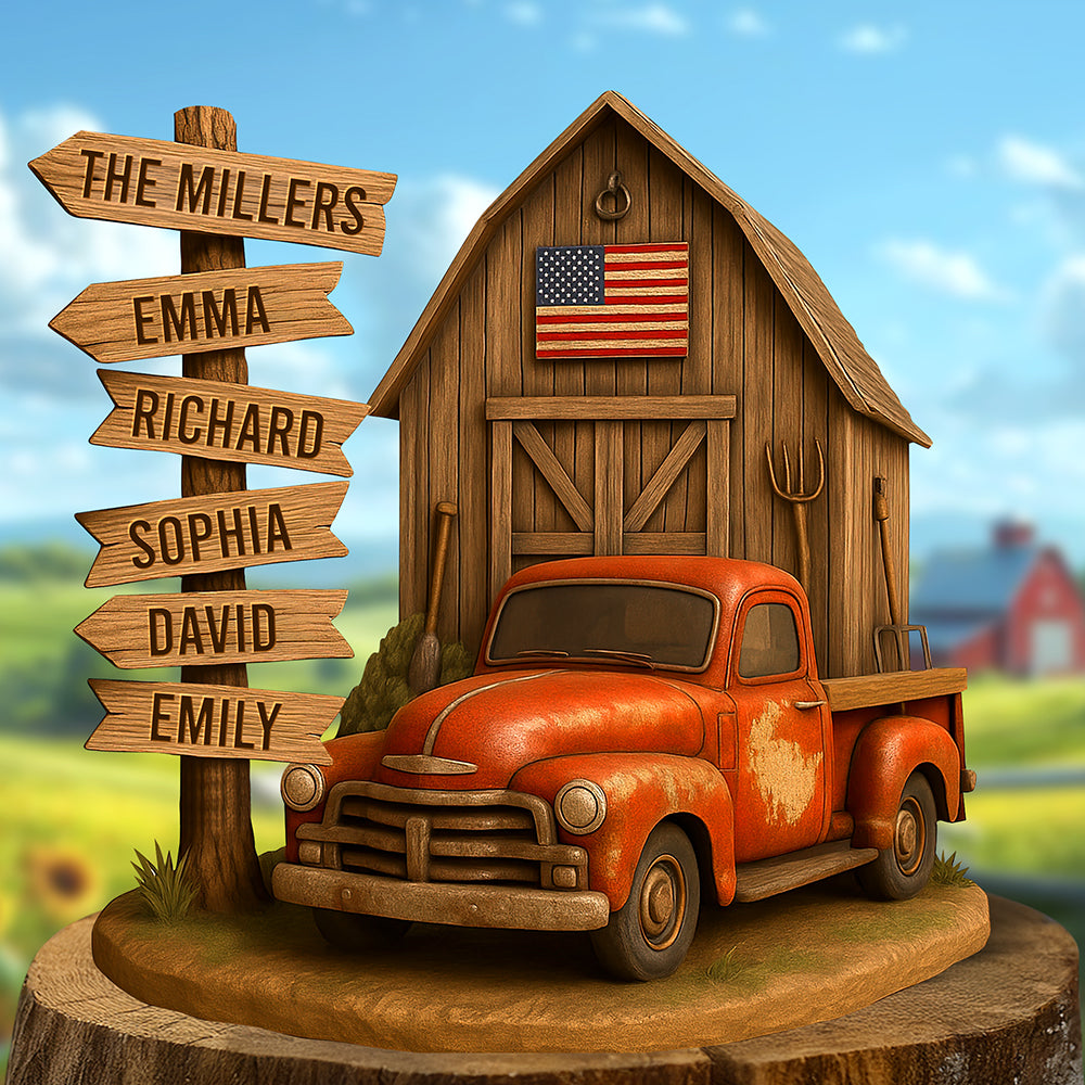 Farm Barn Family Acrylic Plaque - Personalized Gifts For Family 05NAQN220525
