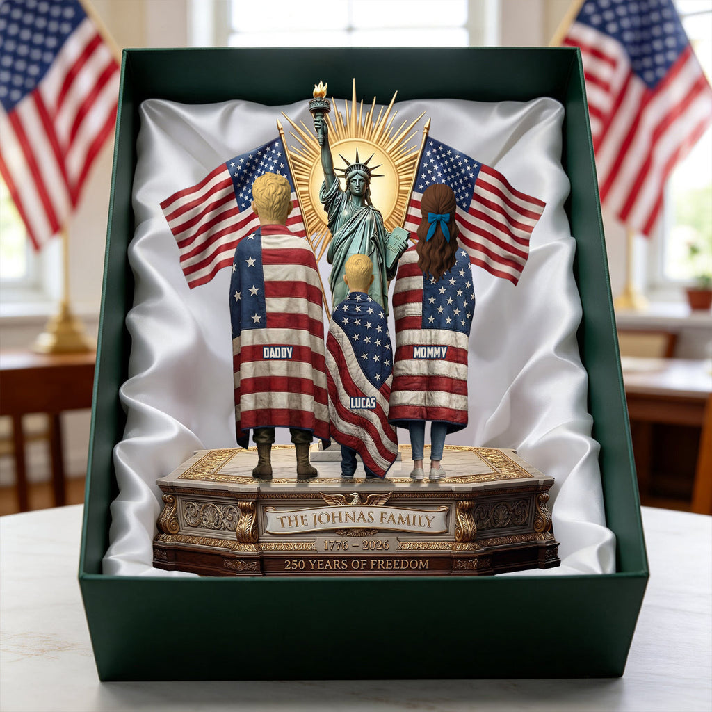 250th Anniversary Patriotic Family Plaque – Personalized Gift For Family 04PATN100326