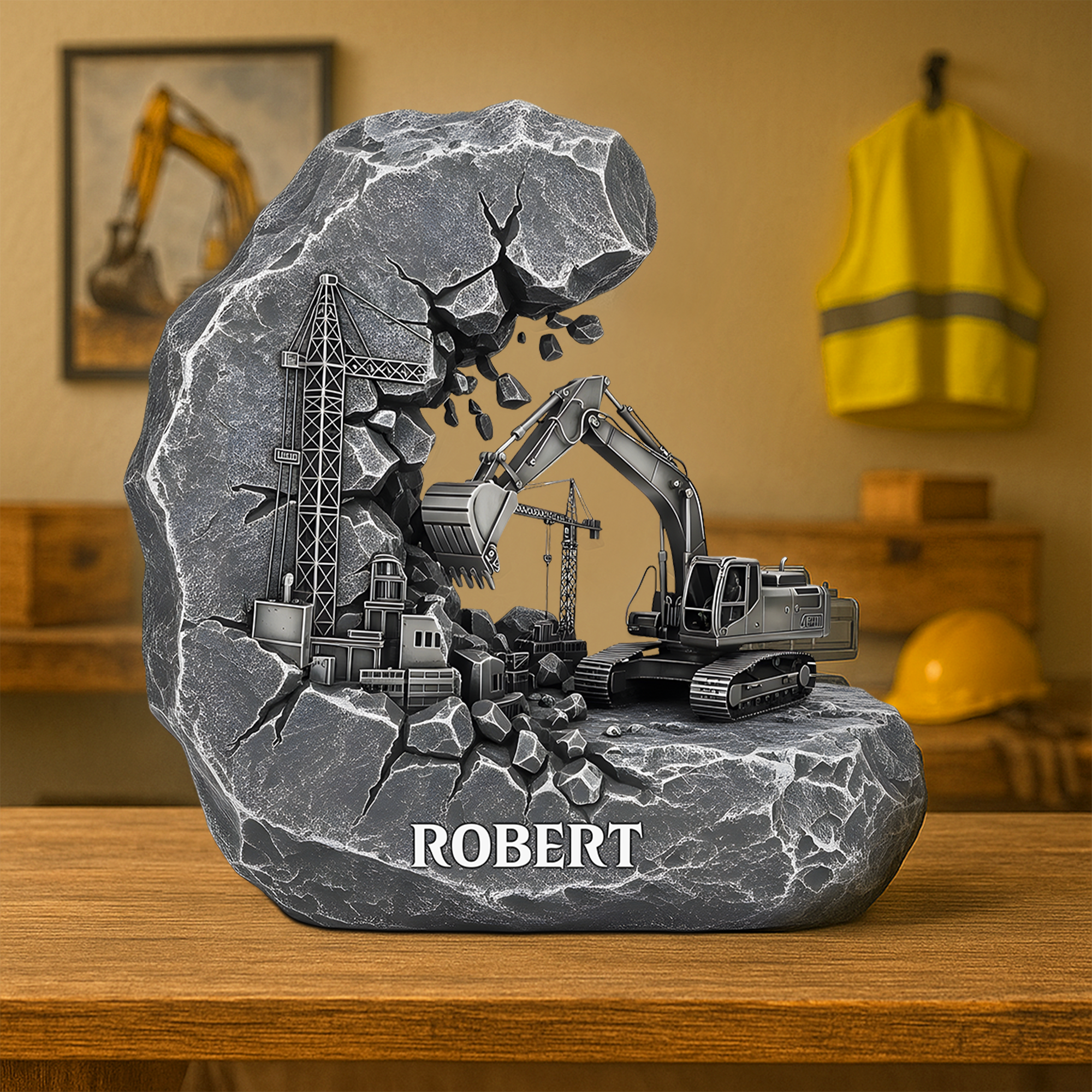 Excavator Operator Acrylic Plaque - Personalized Gifts For  Construction Worker 03qhpu110625