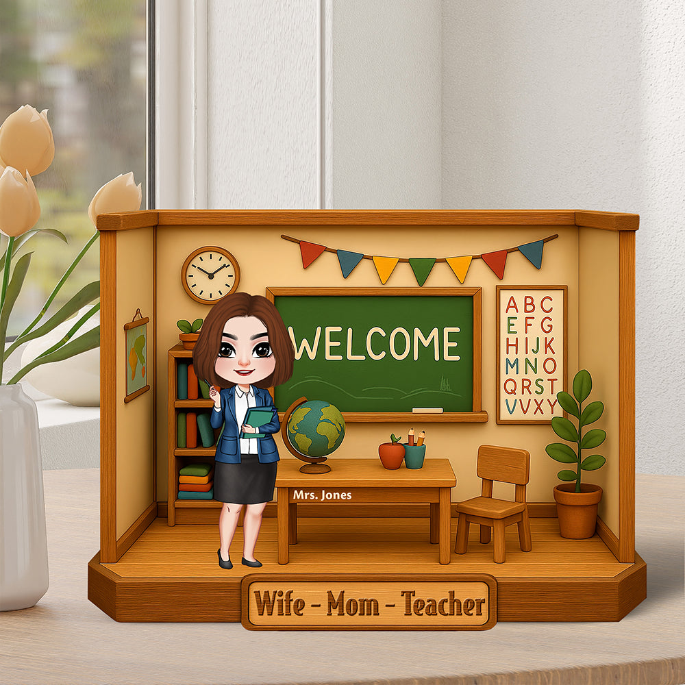 Teacher Mom Plaque - Personalized Gifts For Mom 05naqn150425