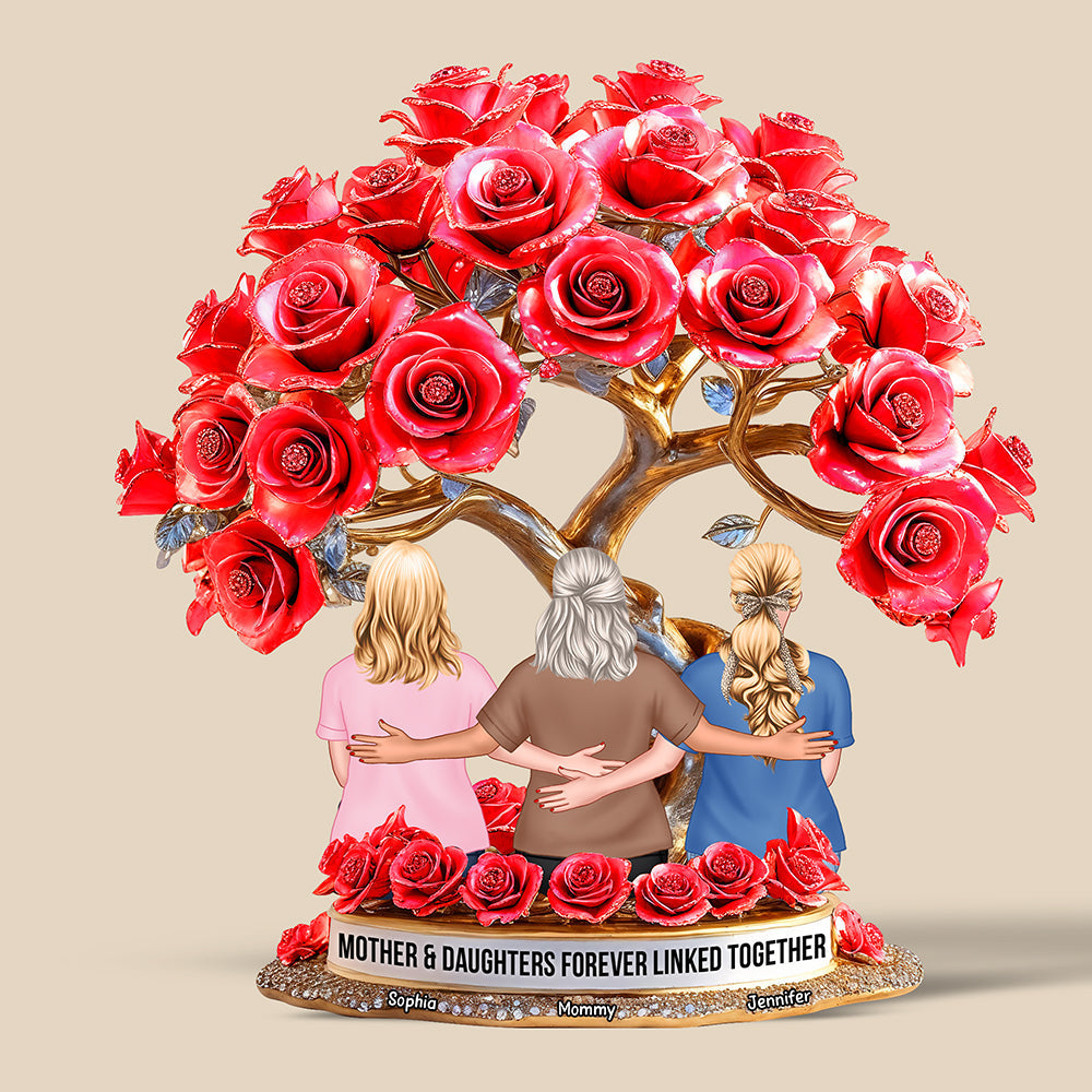 Personalized Gifts For Mom Plaque Mother Daughters Forever Linked Together 06tgqn220425tm