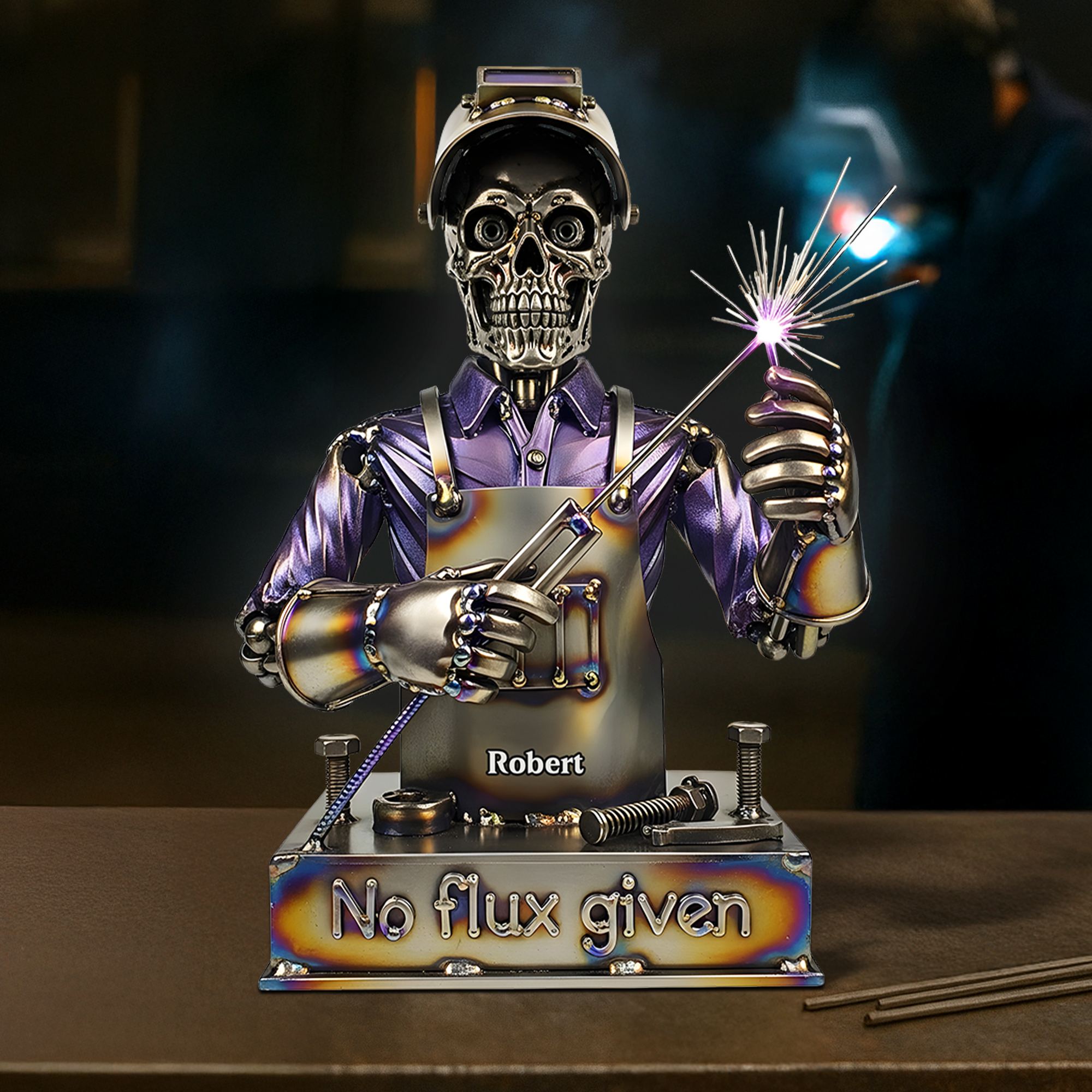 Badass Welder Skull Acrylic Plaque - Personalized Gifts For Welder 03QHPU100625