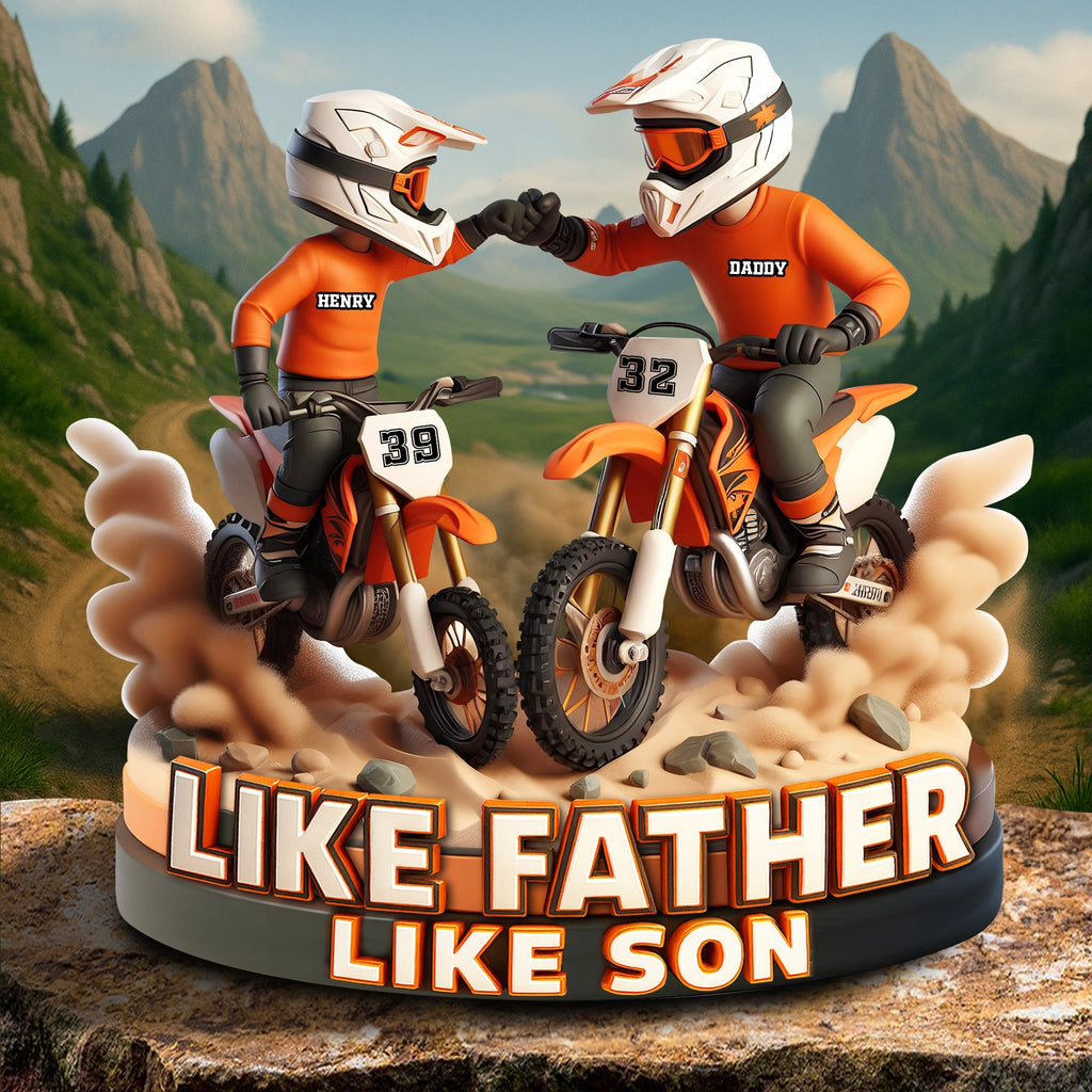 Dirt Bike Dad Plaque - Personalized Gifts For Dad 02ohlu150525