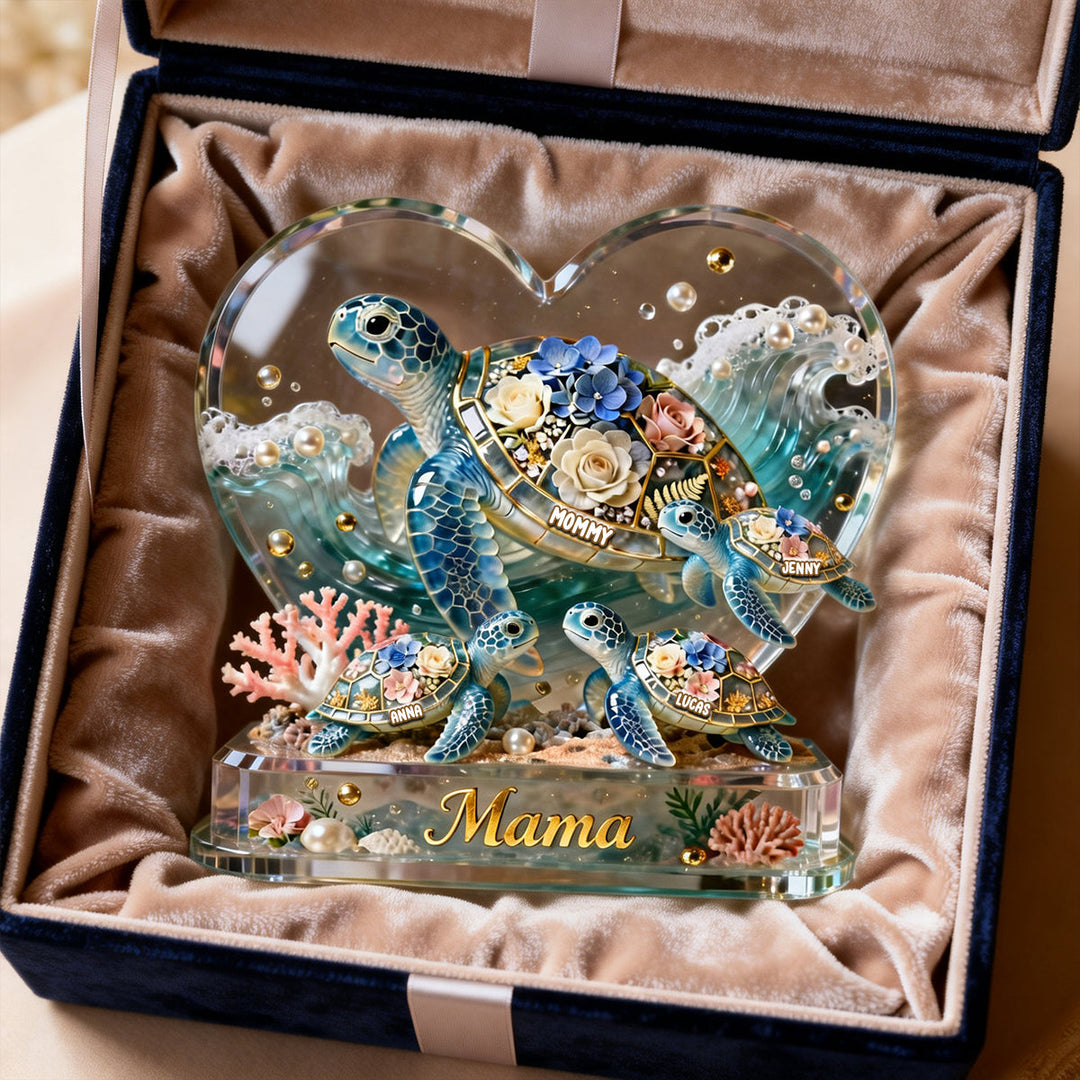 Best Turtle Mom Ever Acrylic Plaque - Personalized Gifts For Mom 05NATN270226