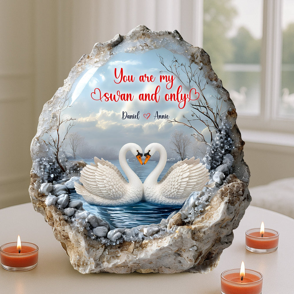 Swan Couple One And Only Acrylic Plaque - Personalized Gifts For Couple 04QHLU280525