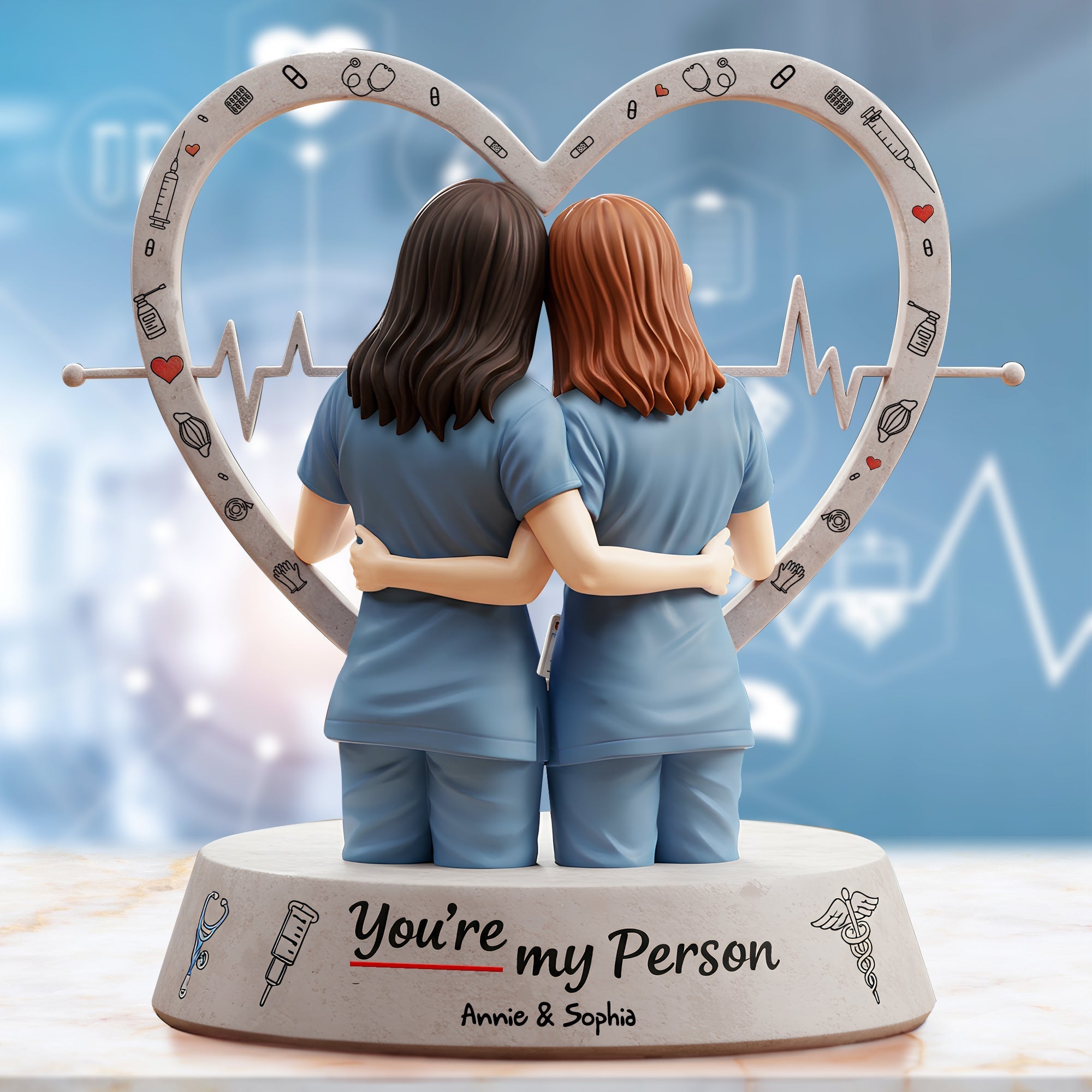 Festive Nurse Friends Acrylic Plaque – Custom Christmas Gifts For Besties 03qhlu200525