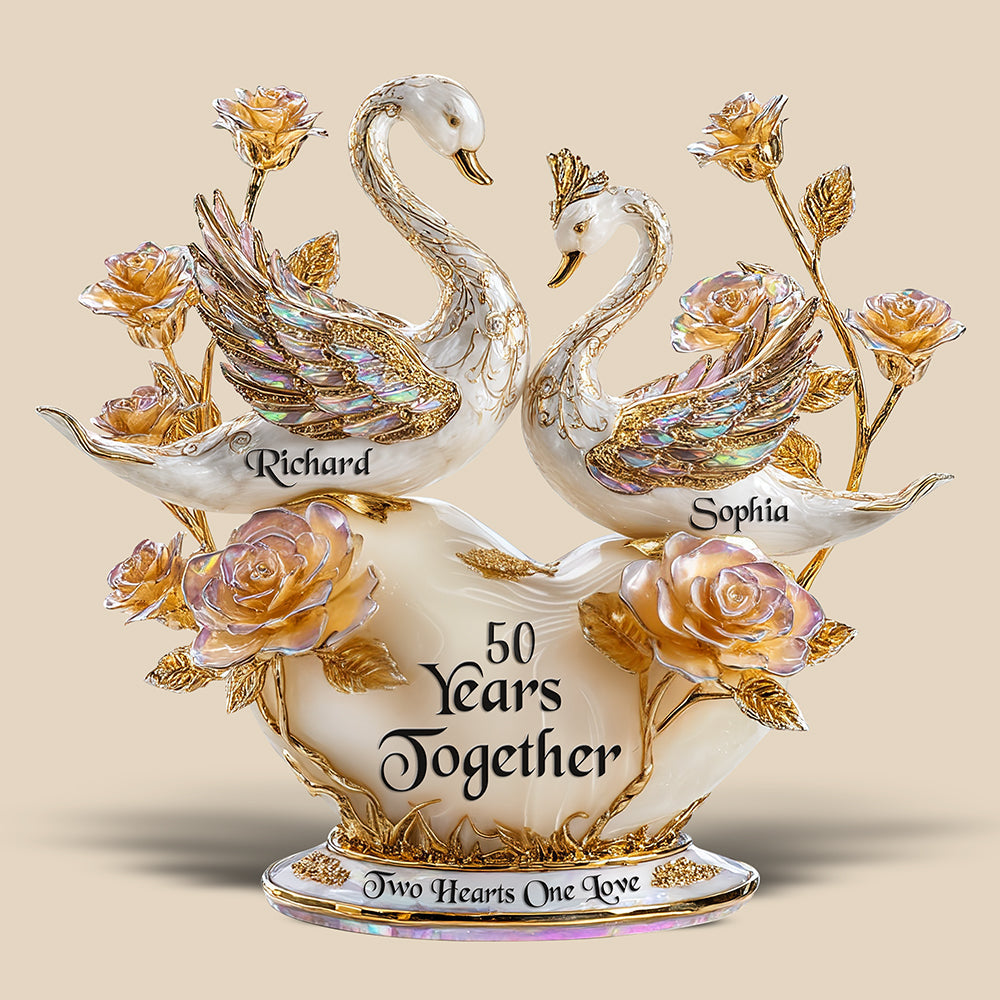 Swan Couple Plaque - Personalized Gifts For Couple 04tgqn300525