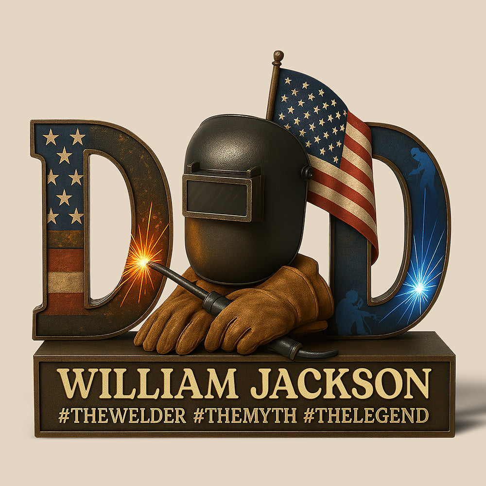 American Welder Acrylic Plaque - Personalized Gifts For Dad 05qhqn130525