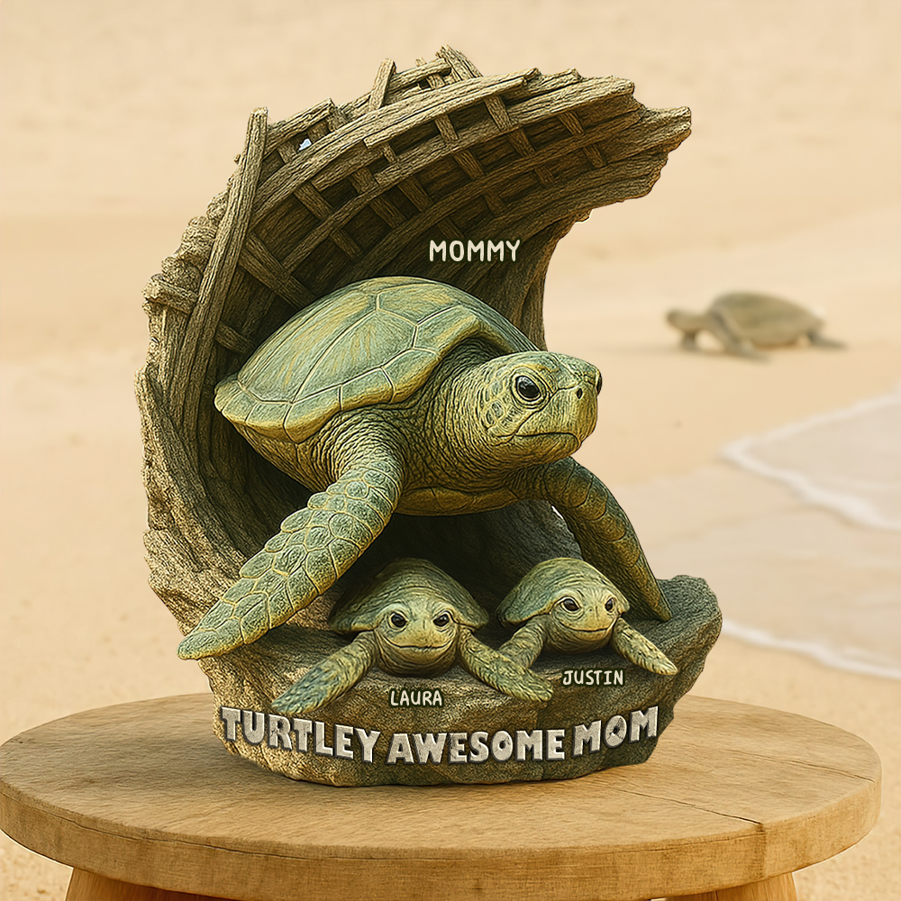 Personalized Gifts For Mom Acrylic Plaque, Turtley Awesome Mother 03tgpu050425