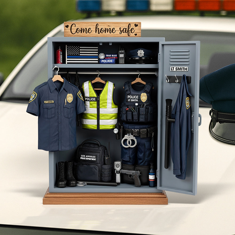 Christmas Police Locker Acrylic Plaque – Personalized Gifts For Officers 03qhqn290525