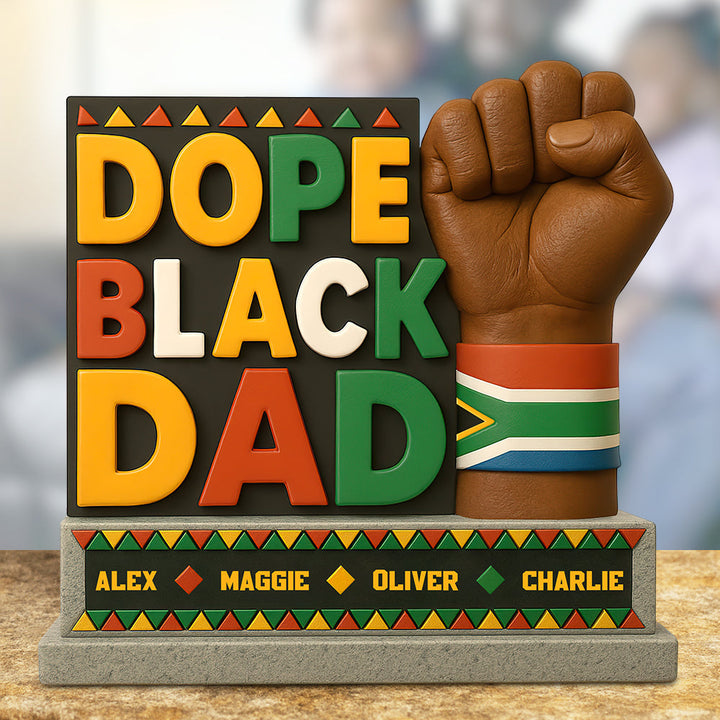 Black Dad Acrylic Plaque - Personalized Gifts For Dad 01HUDT010525