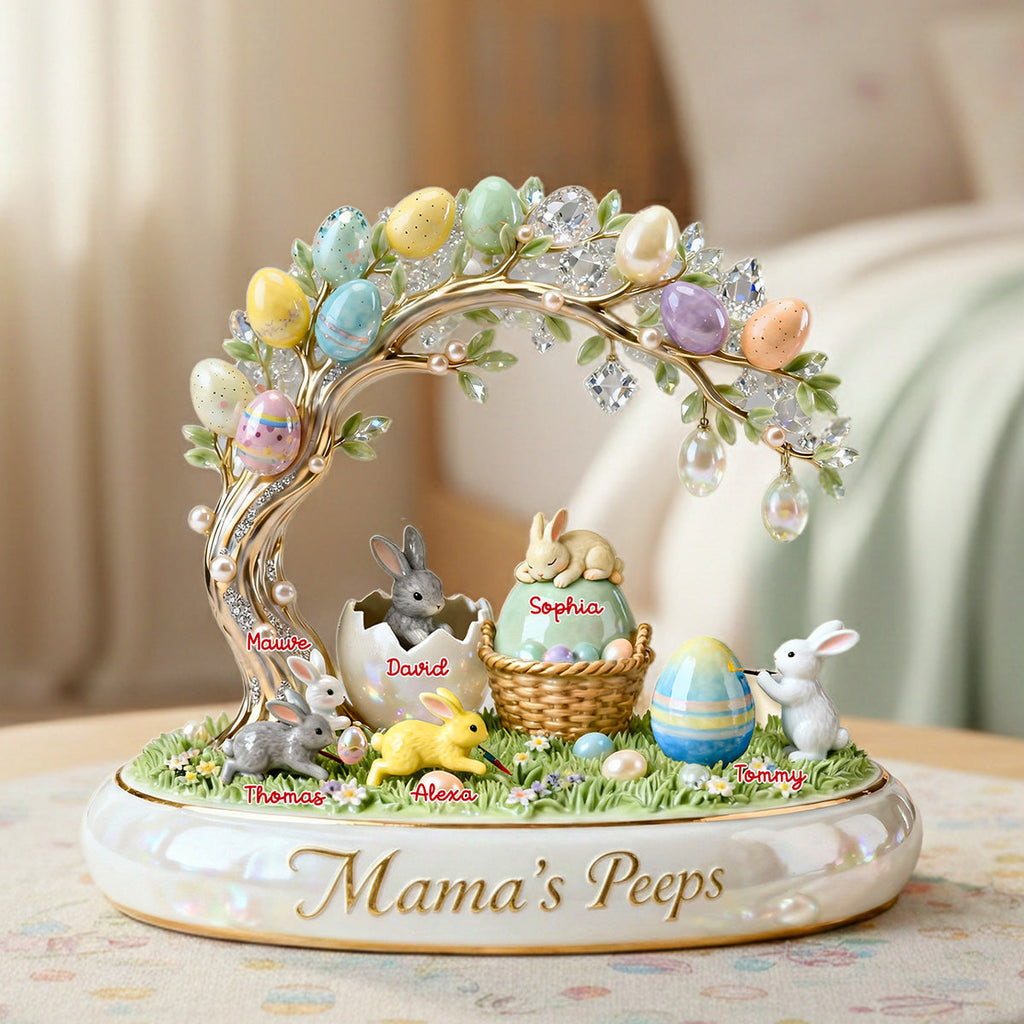 Cute Rabbit Under Easter Tree, Personalized Gifts For Grandma & Other Family Members 01qhmg300126