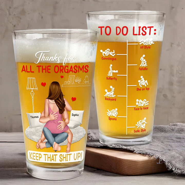 Naughty Couple Beer Glass - Personalized Gifts For Couple 01ohqn120525hh