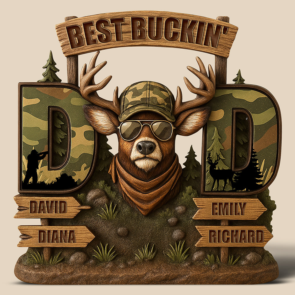 Deer Dad Acrylic Plaque - Personalized Gifts For Dad 01xqqn300425