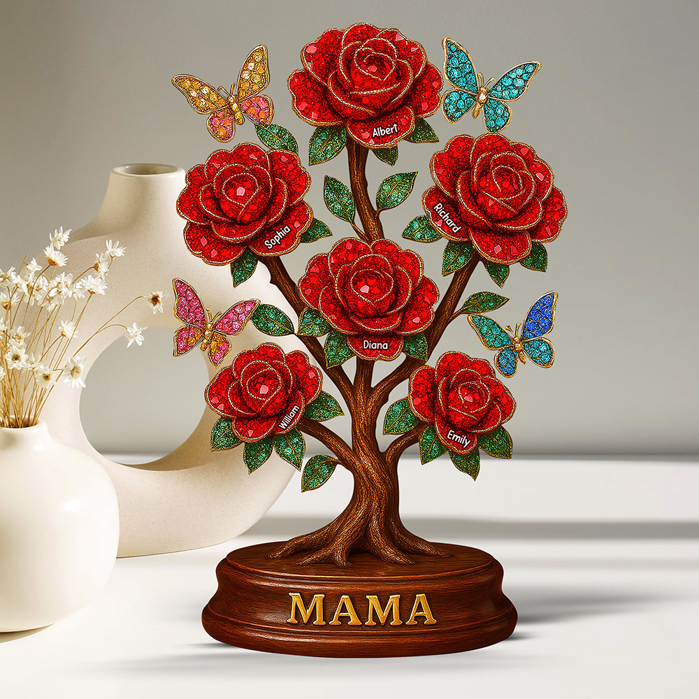 Flower Mom Plaque - Personalized Gifts For Mom 05toqn140425