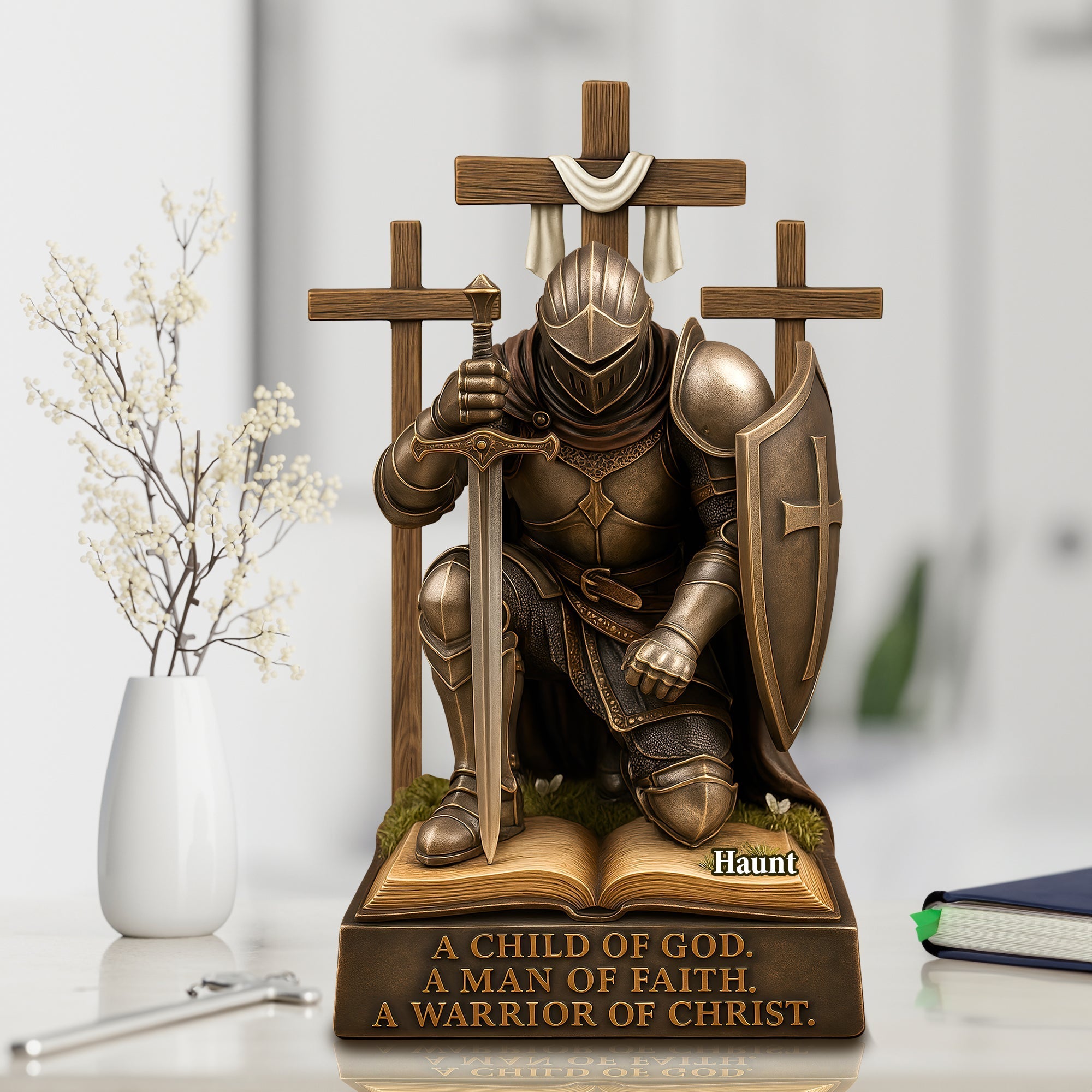 Knight Of Faith Acrylic Plaque – Personalized Christian Christmas Gifts 03HULU130525
