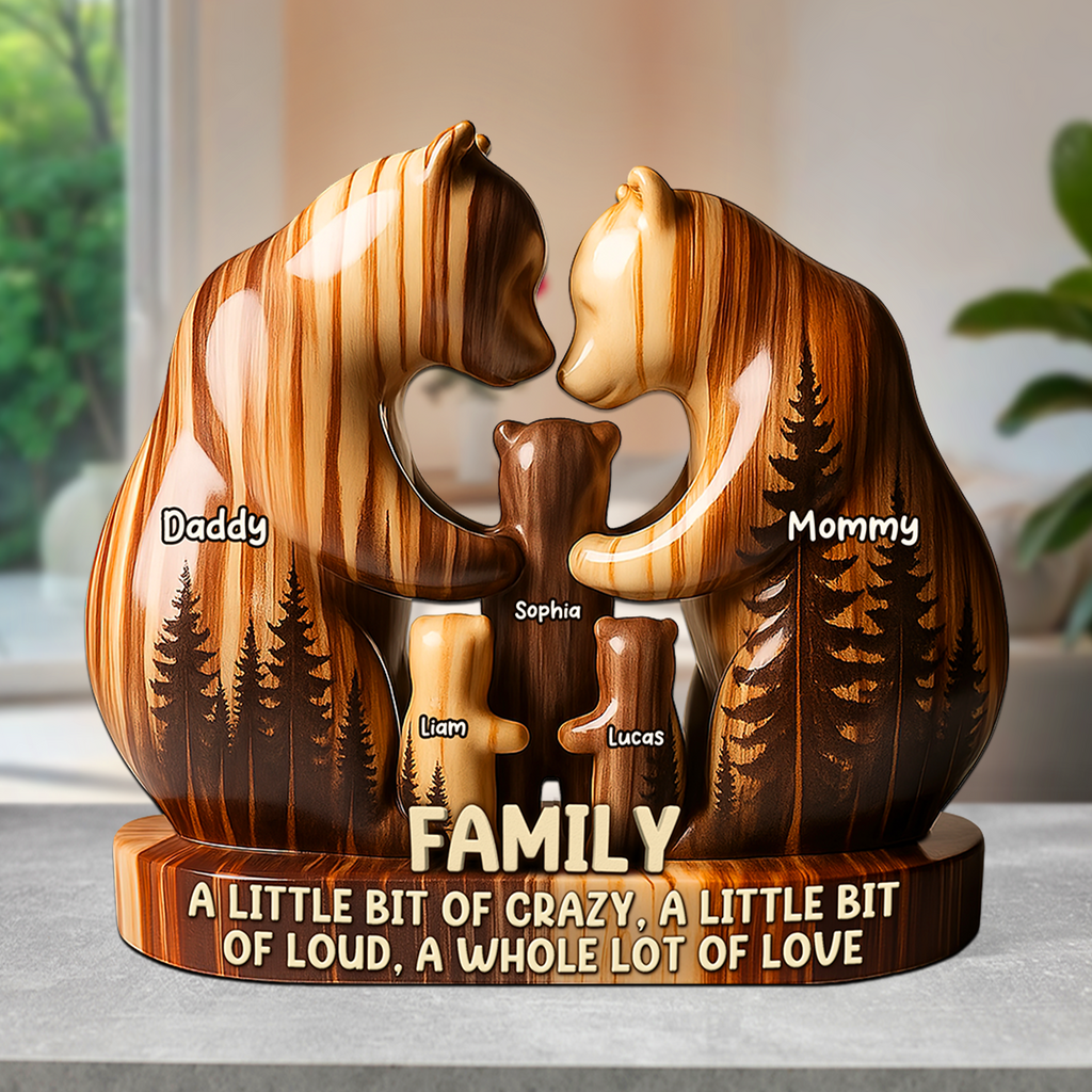 Personalized Gifts For Bear Family Acrylic Plaque 03TGPU180625