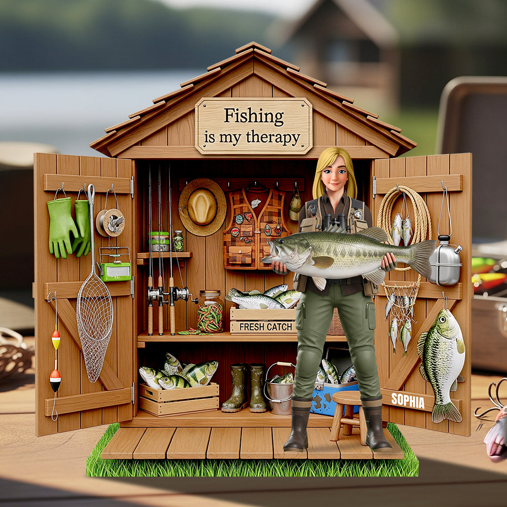Fishing Acrylic Plaque - Personalized Gifts for Fishing Lovers 01OHDT230625