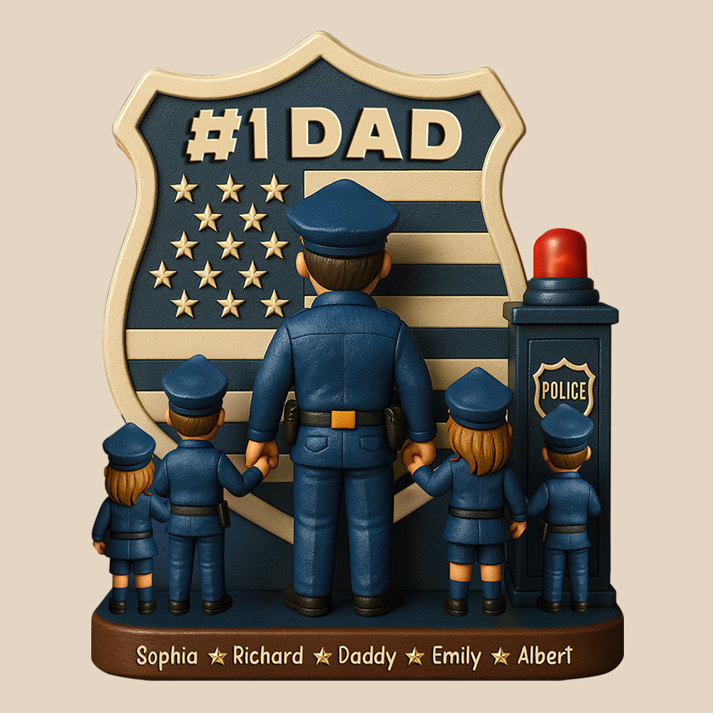 Police Dad Plaque - Personalized Christmas Gifts For Dad 03toqn060525