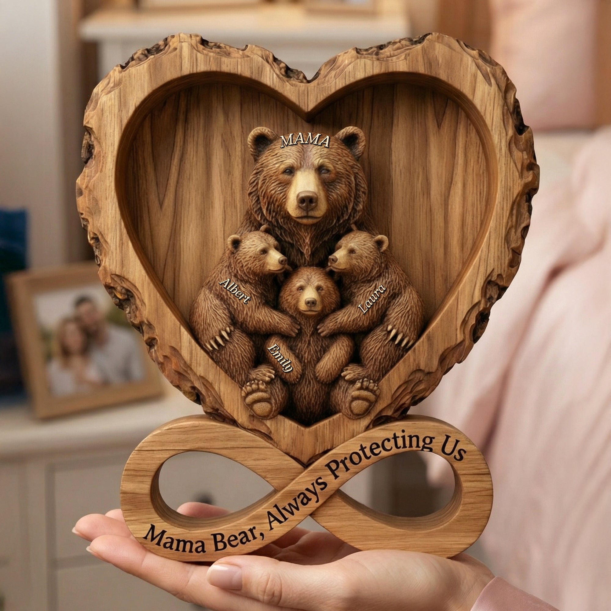 Mama Bear Acrylic Plaque - Personalized Gifts For Mother 07hyqn300126