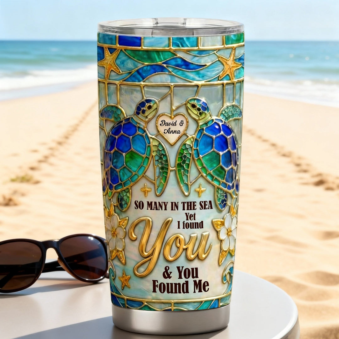 Ocean Love Tumbler - Personalized Gifts For Couple Tumbler 05TOTN150126