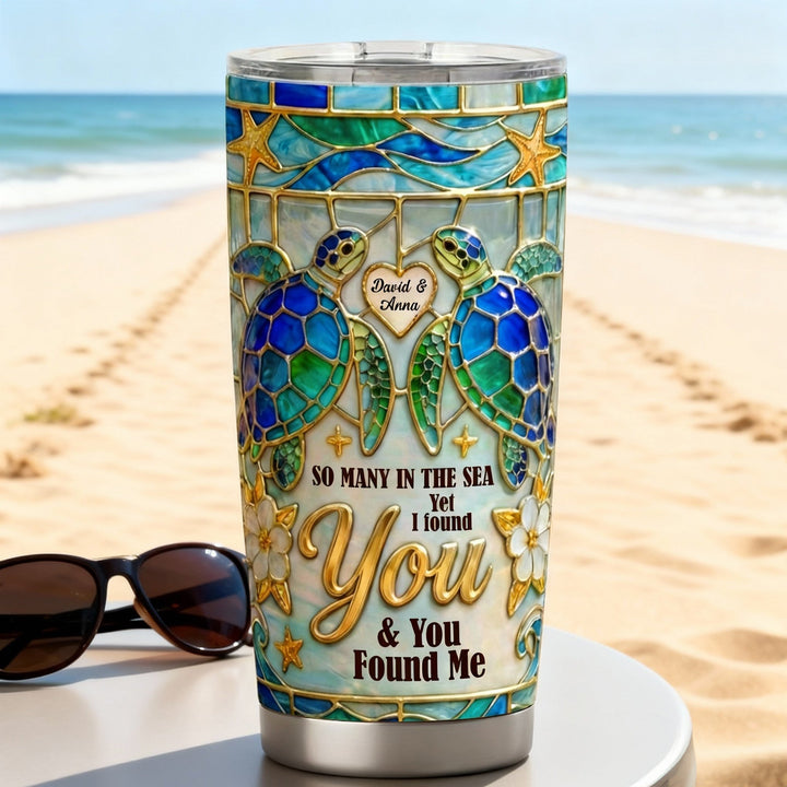 Ocean Love Tumbler - Personalized Gifts For Couple Tumbler 05TOTN150126