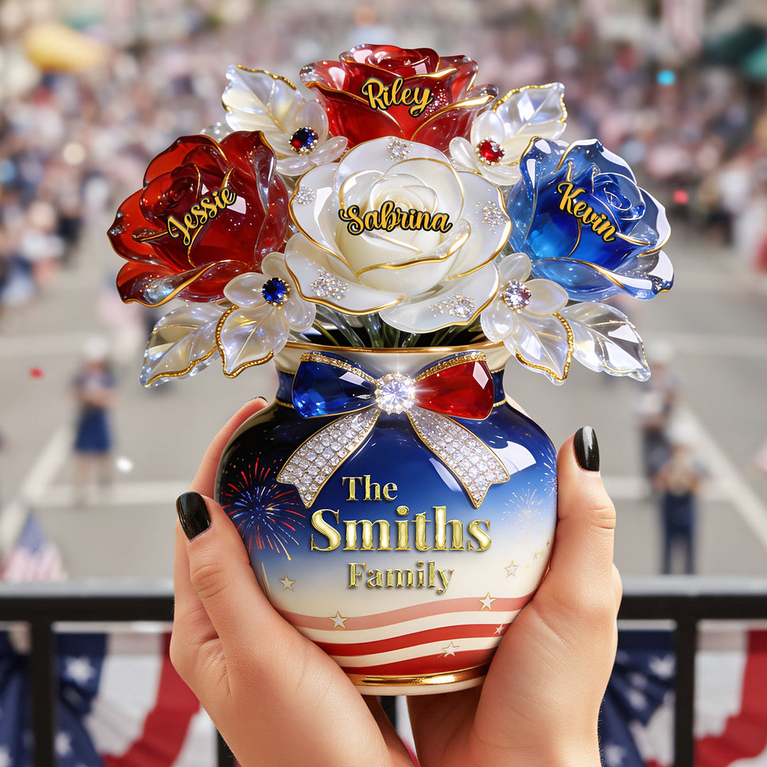 Family Flower 250th USA Anniversary Acrylic Plaque - Personalized Gifts For Family 02pgta040526