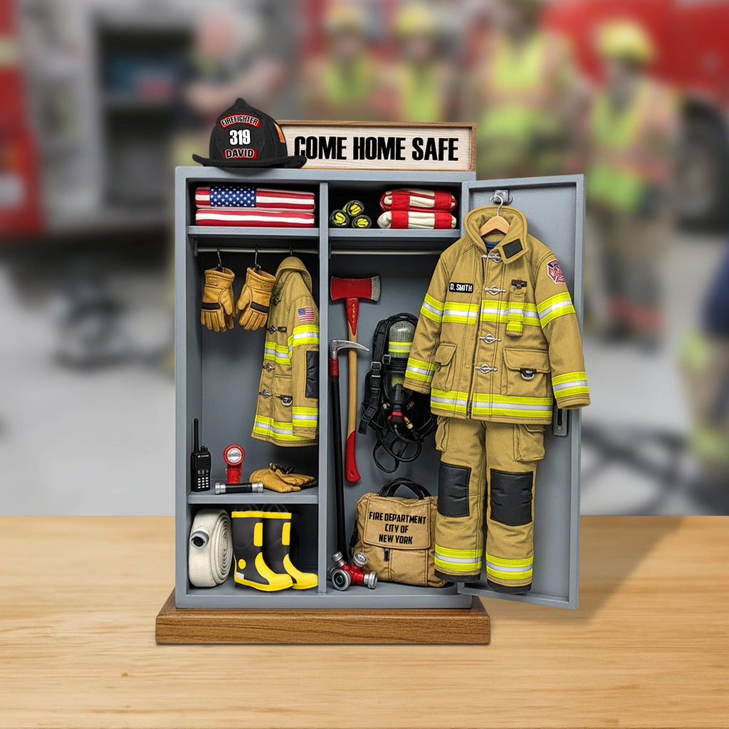 Firefighter Personal Locker Plaque - Personalized Christmas Gifts For Firefighter 06qhtn290525
