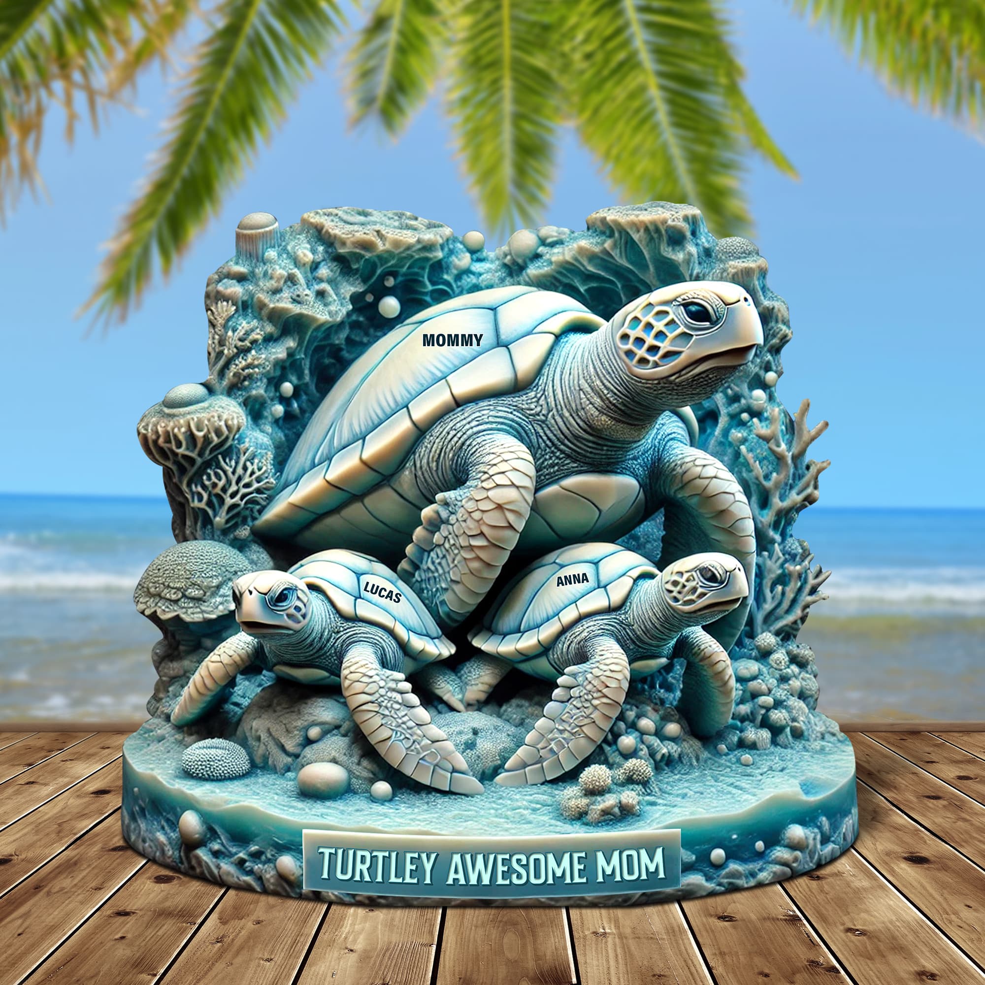 Sea Turtle Plaque Personalized Gifts For Mom 02qhtn0030525