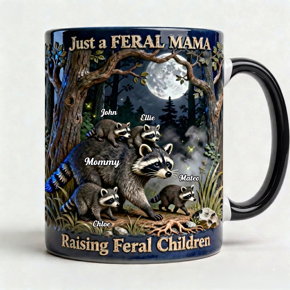Funny Raccoon Mom Coffee Mug - Personalized Gifts For Mom 03NADT280226