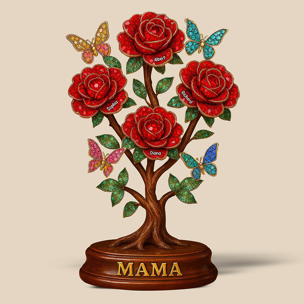 Flower Mom Plaque - Personalized Gifts For Mom 05toqn140425