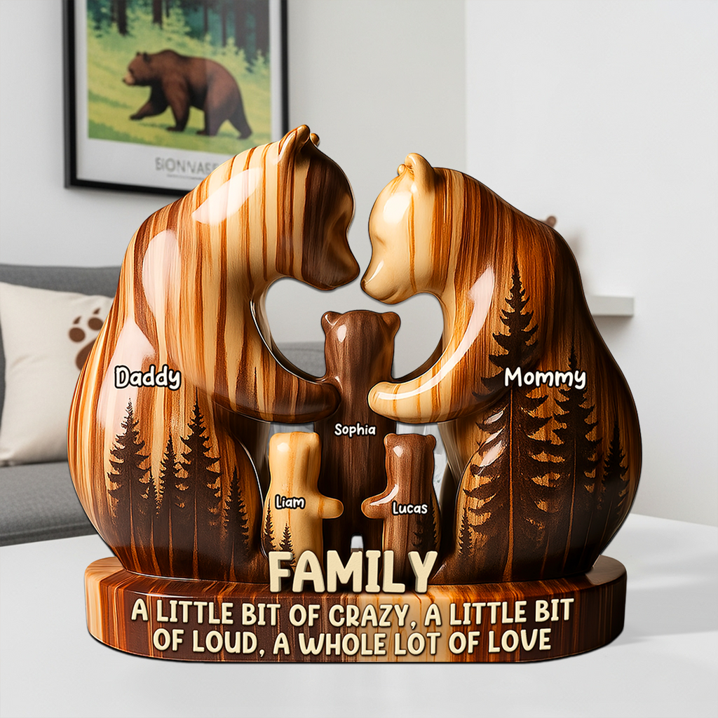 Personalized Gifts For Bear Family Acrylic Plaque 03TGPU180625