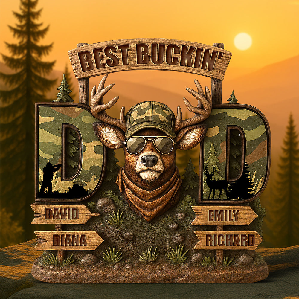 Deer Dad Acrylic Plaque - Personalized Gifts For Dad 01xqqn300425