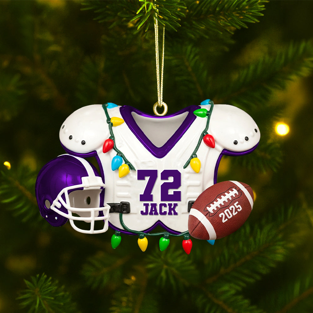 Personalized Gifts For American Football Lovers Christmas Acrylic Ornament 01hutn230825
