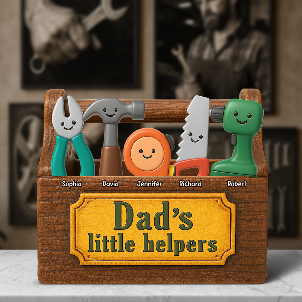Daddy's Little Helpers Acrylic Plaque - Personalized Gifts For Father 01NAQN020525